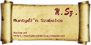 Muntyán Szabolcs névjegykártya